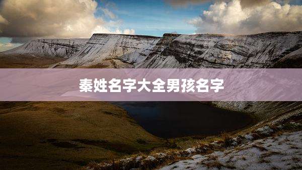 秦姓名字大全男孩名字