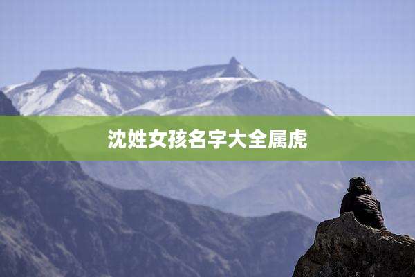 沈姓女孩名字大全属虎