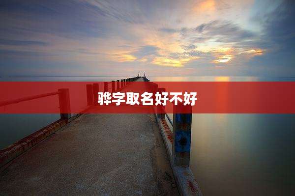 骅字取名好不好