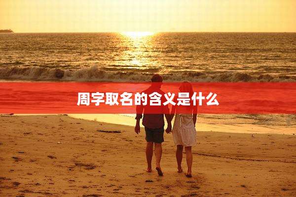周字取名的含义是什么