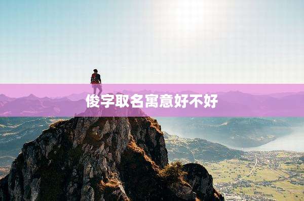 俊字取名寓意好不好