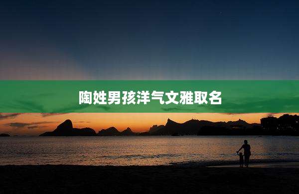 陶姓男孩洋气文雅取名