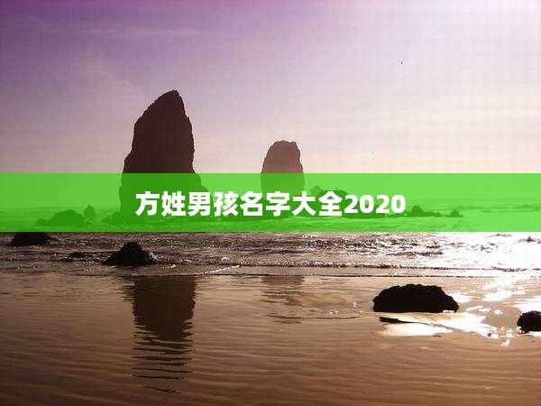 方姓男孩名字大全2020