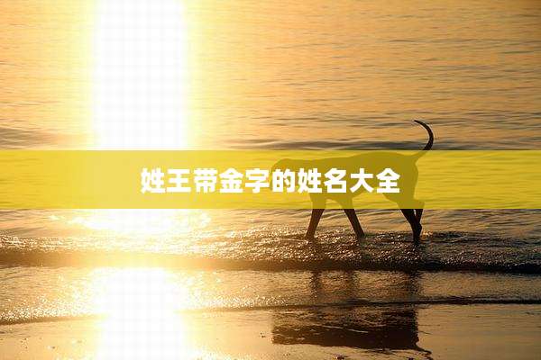 姓王带金字的姓名大全
