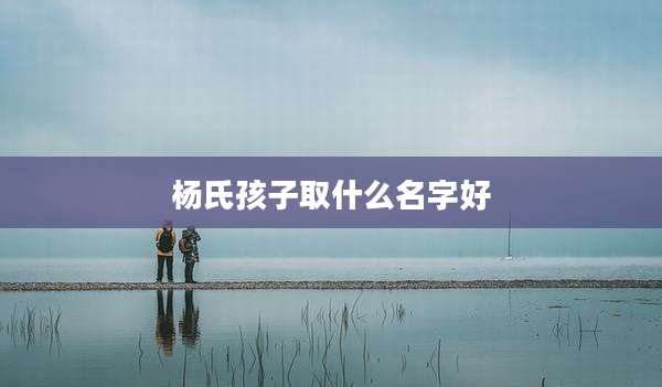 杨氏孩子取什么名字好