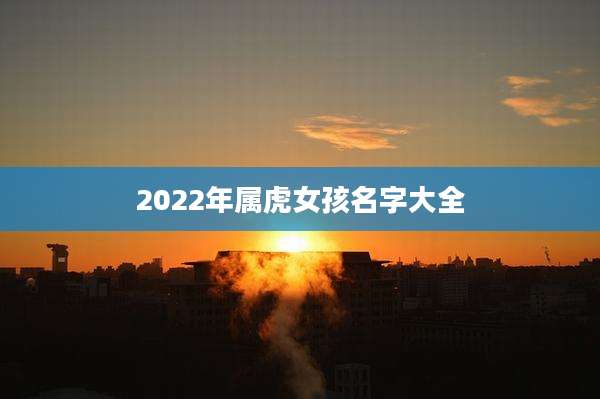 2022年属虎女孩名字大全