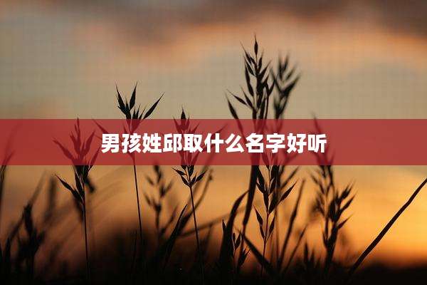 男孩姓邱取什么名字好听