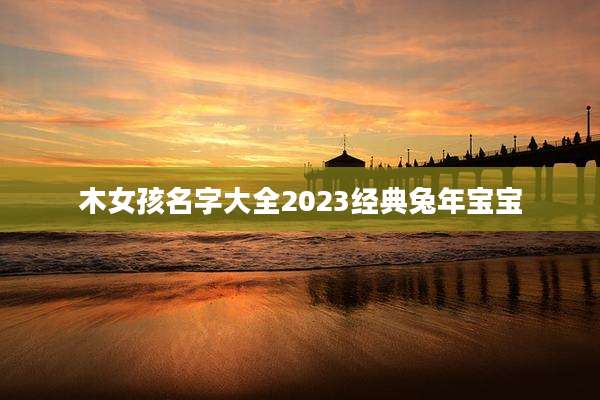 木女孩名字大全2023经典兔年宝宝