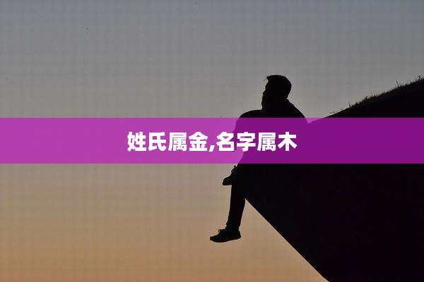 姓氏属金,名字属木