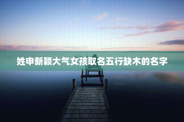 姓申新颖大气女孩取名五行缺木的名字