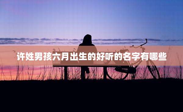 许姓男孩六月出生的好听的名字有哪些