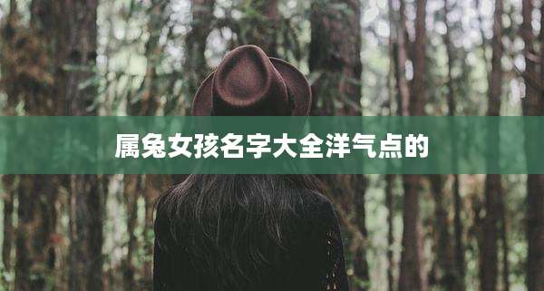 属兔女孩名字大全洋气点的