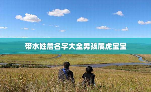 带水姓詹名字大全男孩属虎宝宝