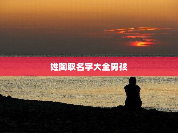 姓陶取名字大全男孩