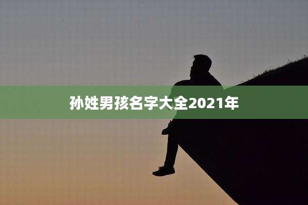 孙姓男孩名字大全2021年