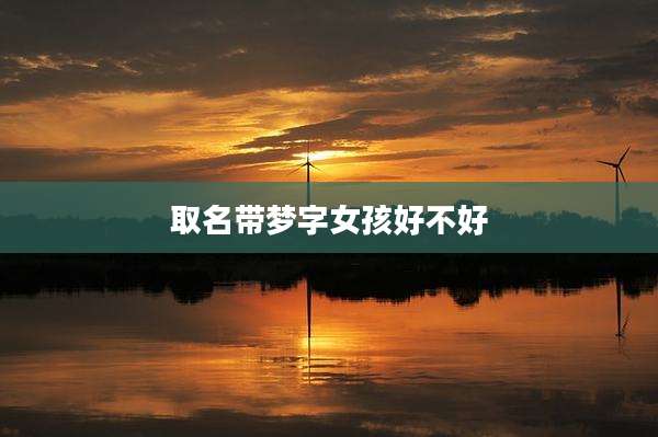 取名带梦字女孩好不好