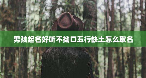 男孩起名好听不拗口五行缺土怎么取名