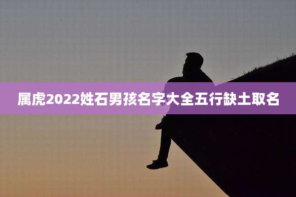 属虎2022姓石男孩名字大全五行缺土取名