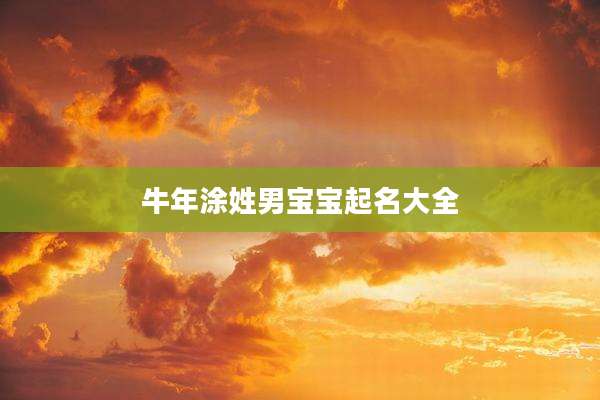牛年涂姓男宝宝起名大全