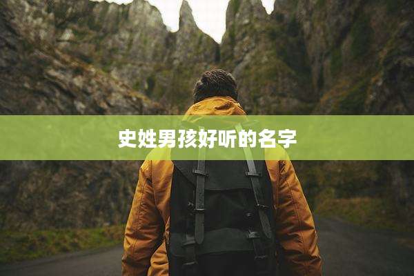 史姓男孩好听的名字