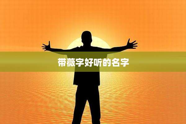 带薇字好听的名字