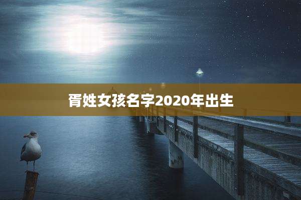 胥姓女孩名字2020年出生