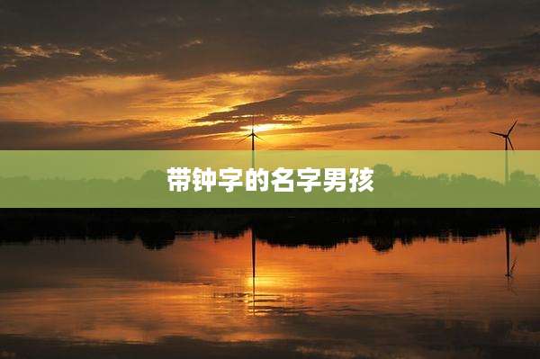 带钟字的名字男孩