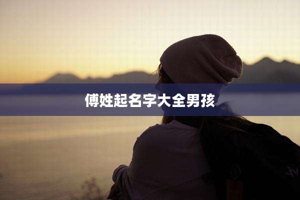 傅姓起名字大全男孩