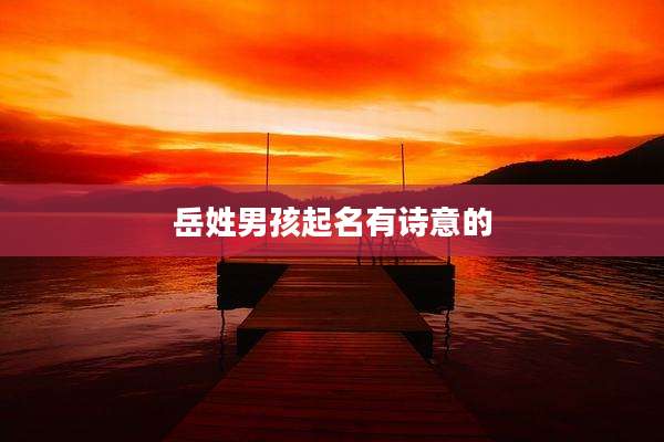 岳姓男孩起名有诗意的