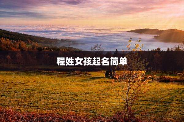 程姓女孩起名简单