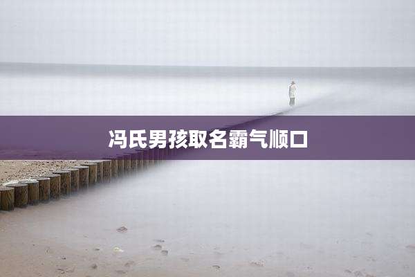 冯氏男孩取名霸气顺口