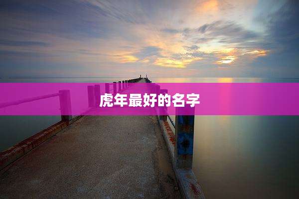虎年最好的名字