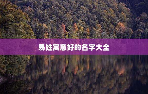 易姓寓意好的名字大全