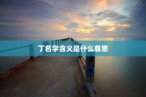 丁名字含义是什么意思