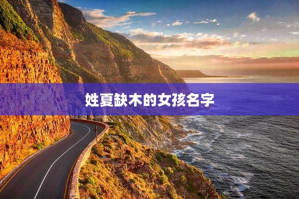 姓夏缺木的女孩名字