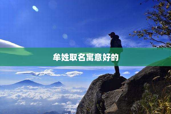 牟姓取名寓意好的