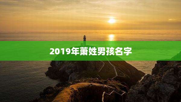 2019年萧姓男孩名字