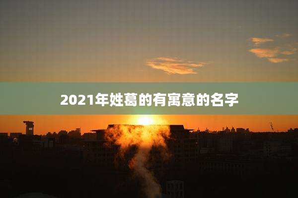 2021年姓葛的有寓意的名字