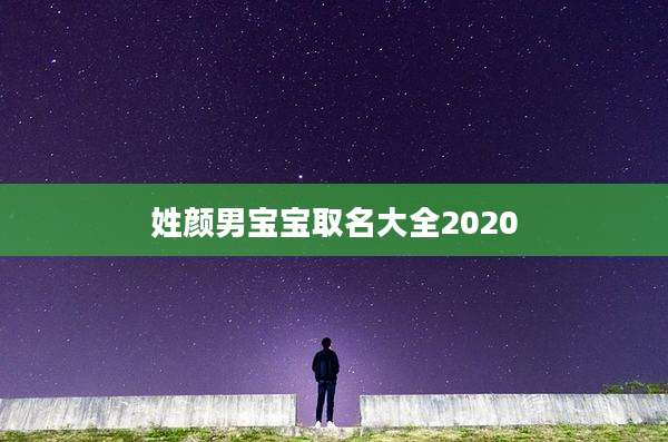 姓颜男宝宝取名大全2020
