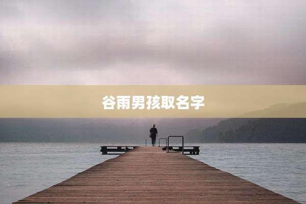 谷雨男孩取名字