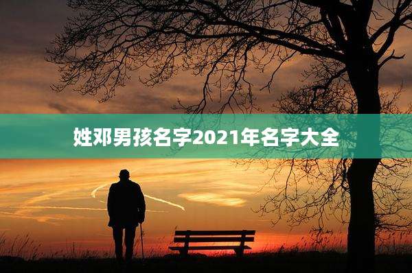 姓邓男孩名字2021年名字大全