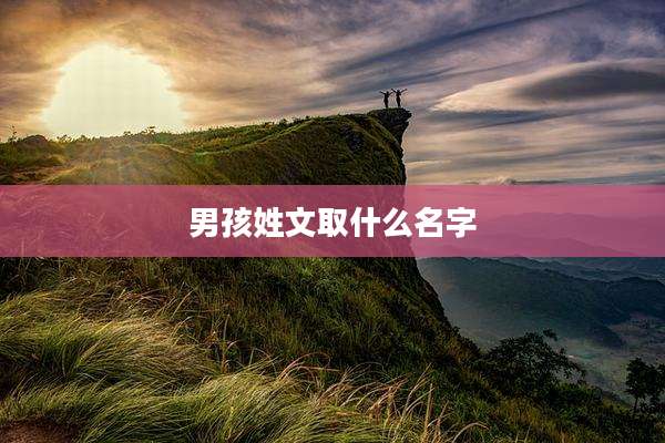 男孩姓文取什么名字