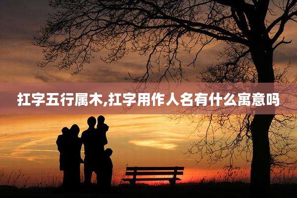 扛字五行属木,扛字用作人名有什么寓意吗