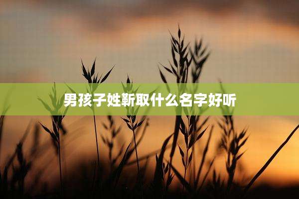 男孩子姓靳取什么名字好听