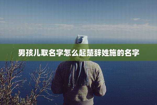 男孩儿取名字怎么起楚辞姓施的名字