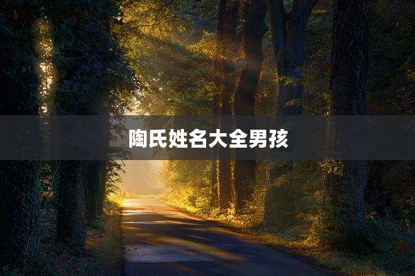 陶氏姓名大全男孩