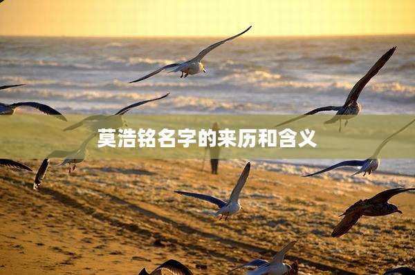 莫浩铭名字的来历和含义